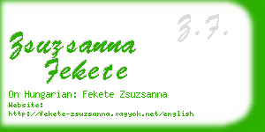 zsuzsanna fekete business card